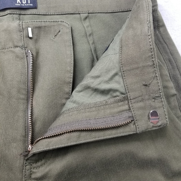Kut From The Kloth Track Pants womens Size 6 Green Frida Slim Ankle Jogger Mid - Picture 9 of 16